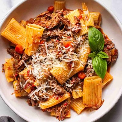 Beef Ragu with Rigatoni Pasta - Dinner Bestie