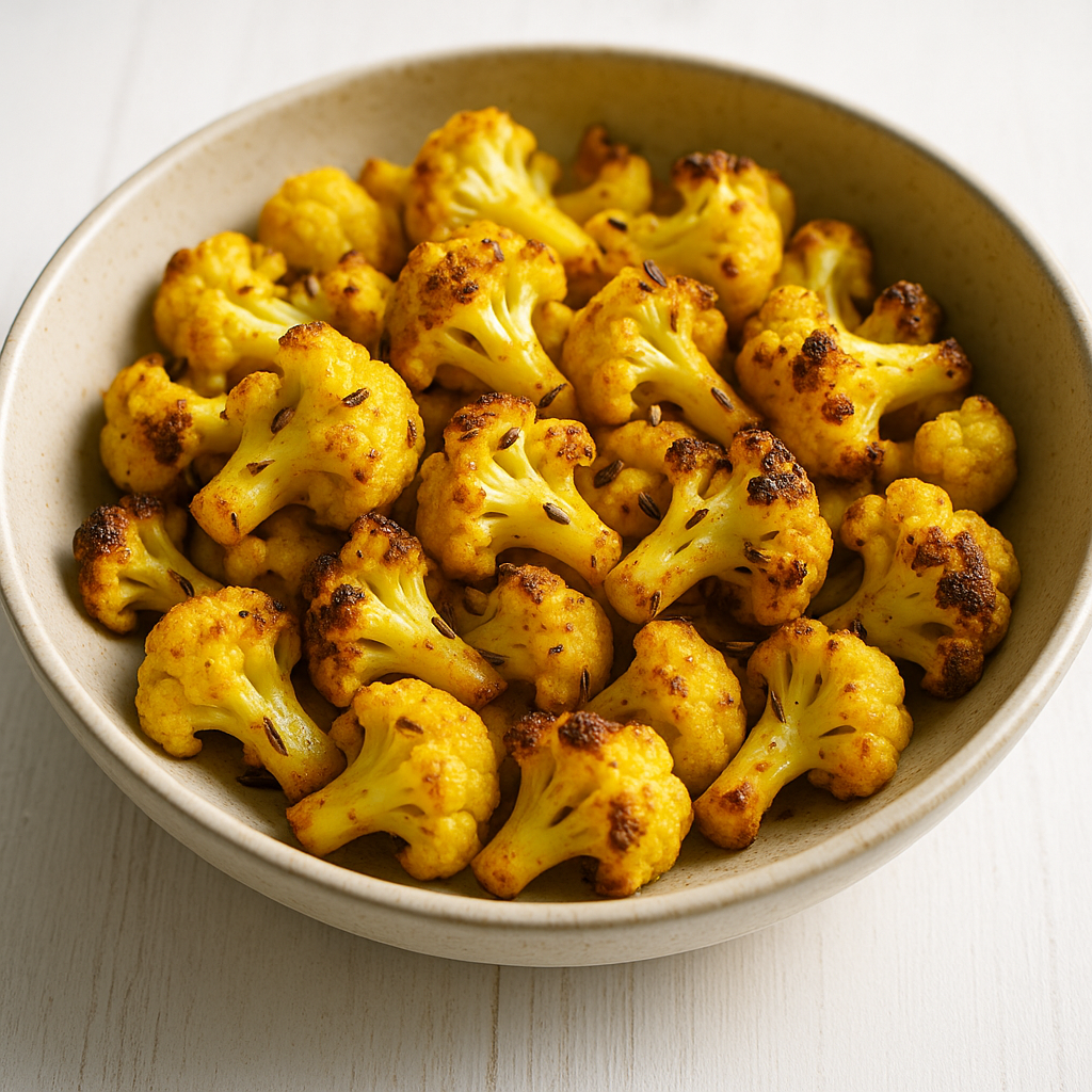 Roasted Cauliflower with Turmeric and Cumin - Dinner Bestie